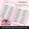 Glue-Free Fake Eyelashes 2025 New Arrival Camellia Fairy Style Little Sun Flower Female Suitable for Novice Soft Natural Simulation