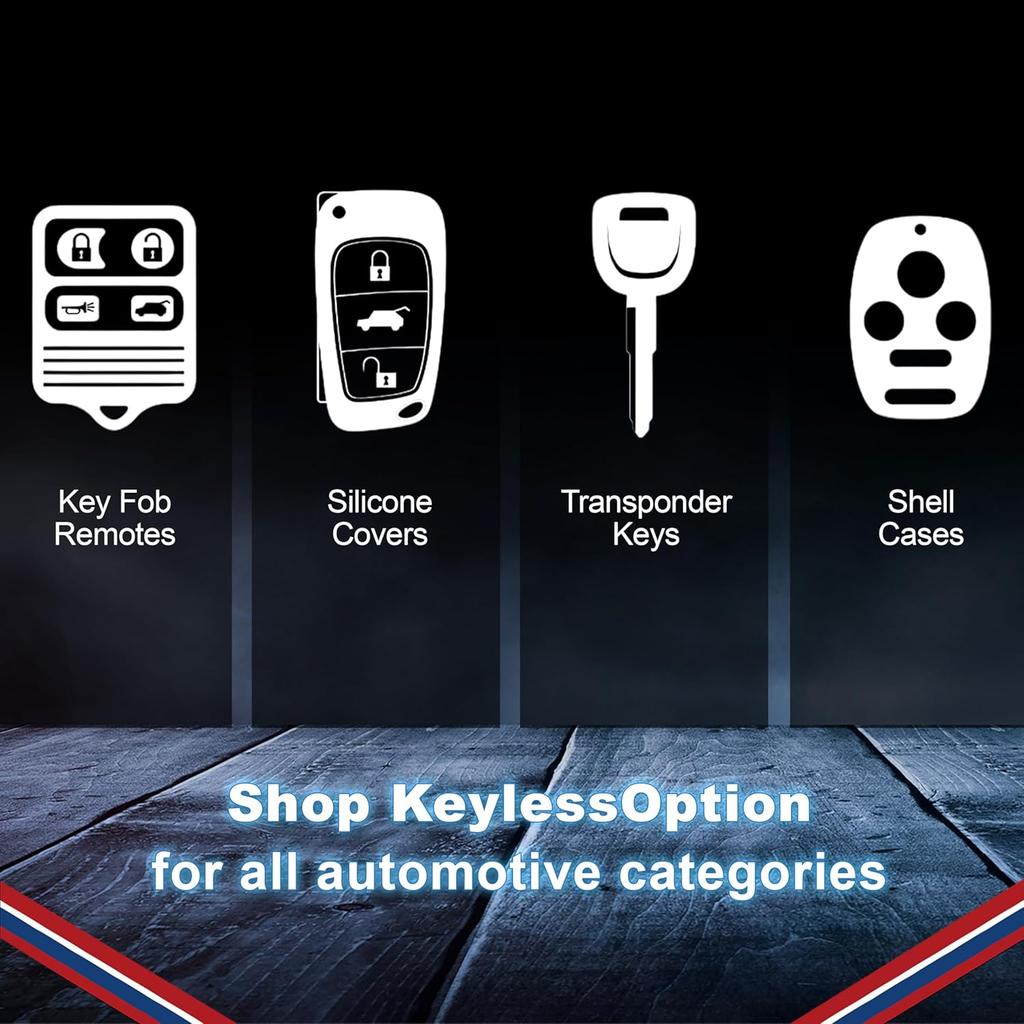 2X KeylessOption Car Key Replacement for 1996 1997 1998 1999 2000 2001 2002 2003 2004 2005 2006 Acura CL MDX RSX TL Honda Accord Civic Insight