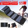 Portable 15W Foldable Waterproof and Dustproof Solar Panel Battery Charger USB Output Device Outdoor Camper