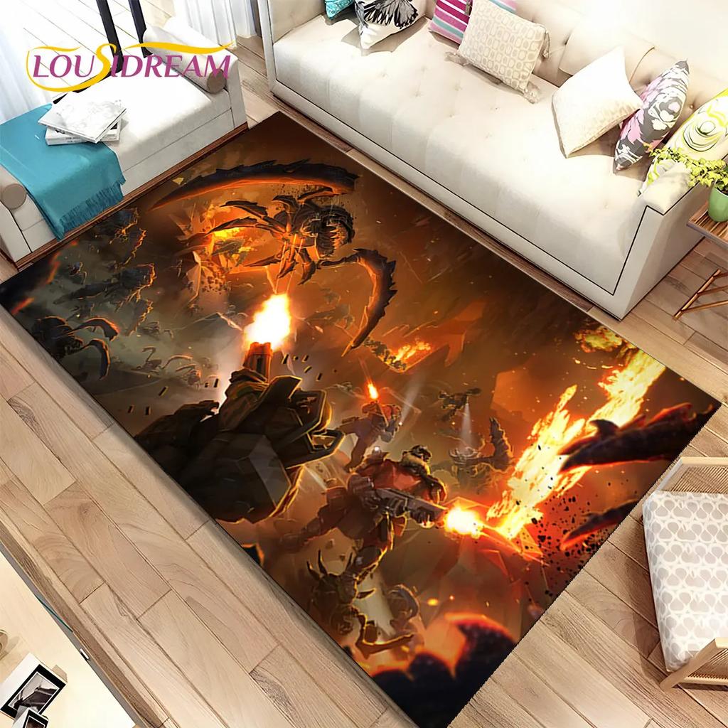 3D DRG Deep Rock Galactic Game Gamer Коврик, Коврик для гостиной Спальня Диван Коврик Украшение, детский нескользящий напольный коврик