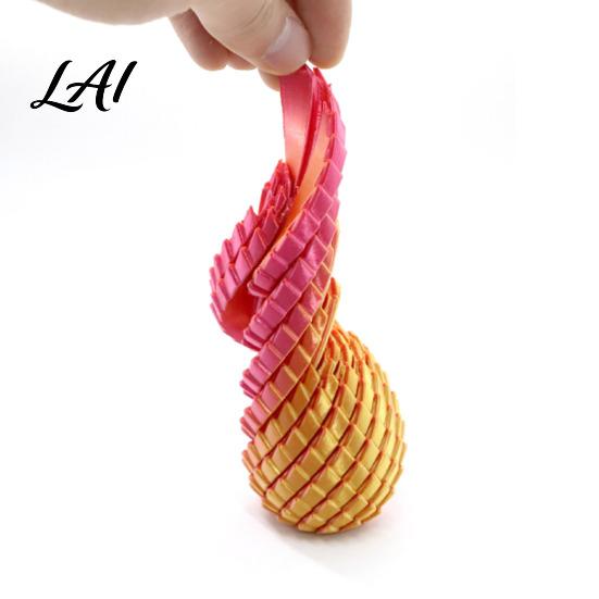 Ergonomic Fidget Egg Twist 3D Printed Spiral Dragon Smooth Rotating Spinner Stress Relief Desk Toy Unique Easter