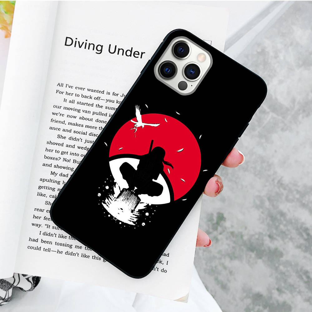 JW74 Наруто Саске черный мягкий чехол для Samsung Note 20 Lite S24 Ultra S23 A03 A05 A06 A11 A71 A15 A16 A13 A24 A25 A33 A52 A53 A50 M55 M35 Plus