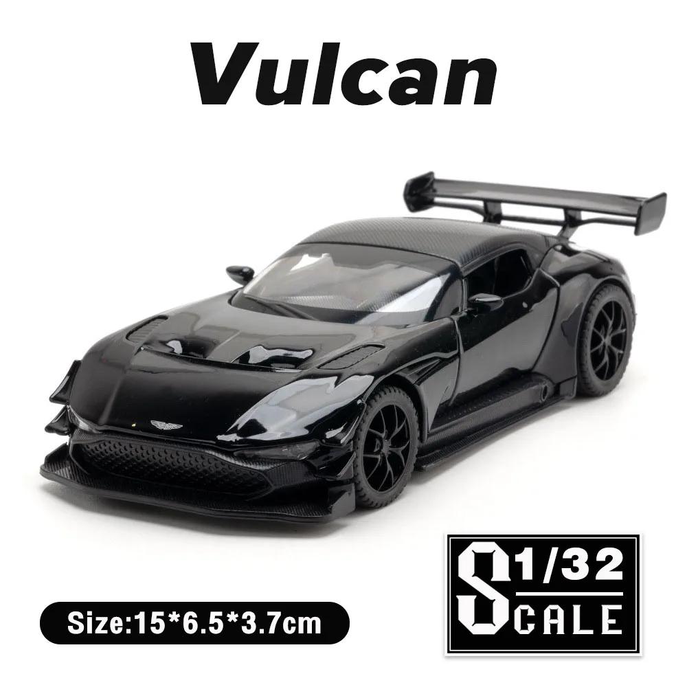 1:Масштаб 32 Модель спортивного автомобиля Vulcan DB12 Игрушка Инерционная Звук Свет Металл Литье под давлением Модели транспортных средств для детских интерактивных игрушек
