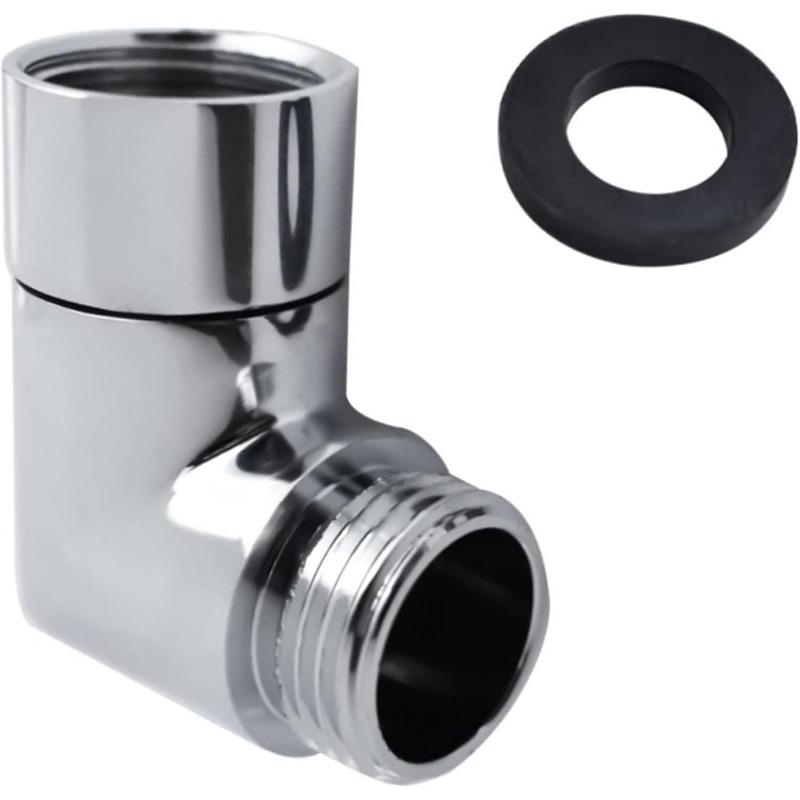 Hand Shower Adapter 90 Degree, Shower Hose Adapter, Joint Piece Shower Head, Angle Piece for Hand Shower, Swivel Shower Head Adapter, Adapter for