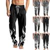 Men's Knitted Fashion Print Pocket Casual Pants Pajama Pants