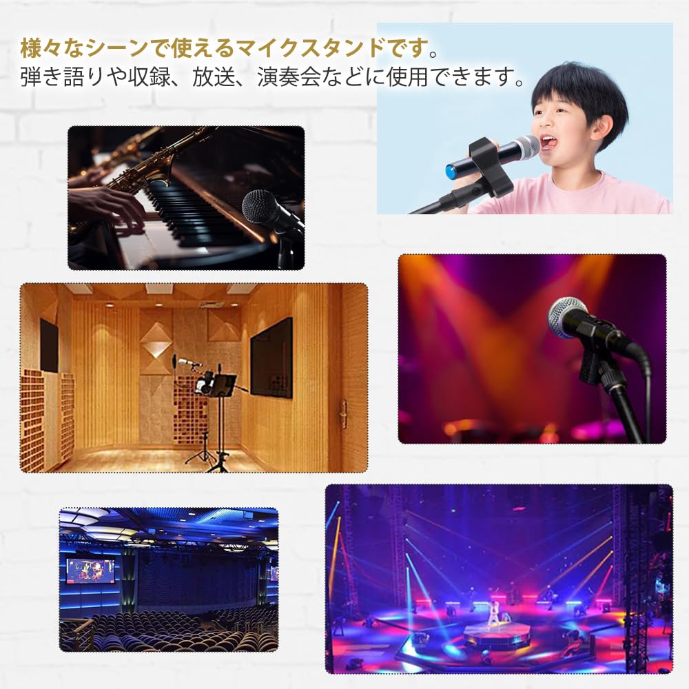 Samcos Настольный микрофон Микрофон Настольная микрофонная стойка Микрофонный зажим для конденсаторного Шумоподавление Поп Телескопическая регулируемая по высоте стойка, Стойка, Набор,