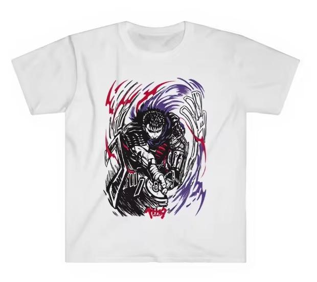 2026 Summer Trend Cosplay Unisex Berserk Manga Guts Berserker Armor Anime Women And Men T-shirt