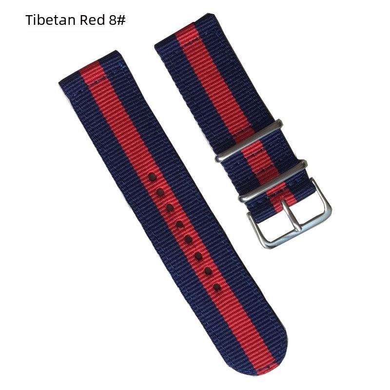 Korean Style Rainbow Canvas Nylon Watch Strap (18/20/22/24mm) for Apple Watch