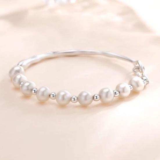 Женский браслет из искусственного жемчуга, гладкие бусины, полубраслет, полубраслет, звено, пэчворк, наручные украшения для выпускного вечера, ежедневные подарки