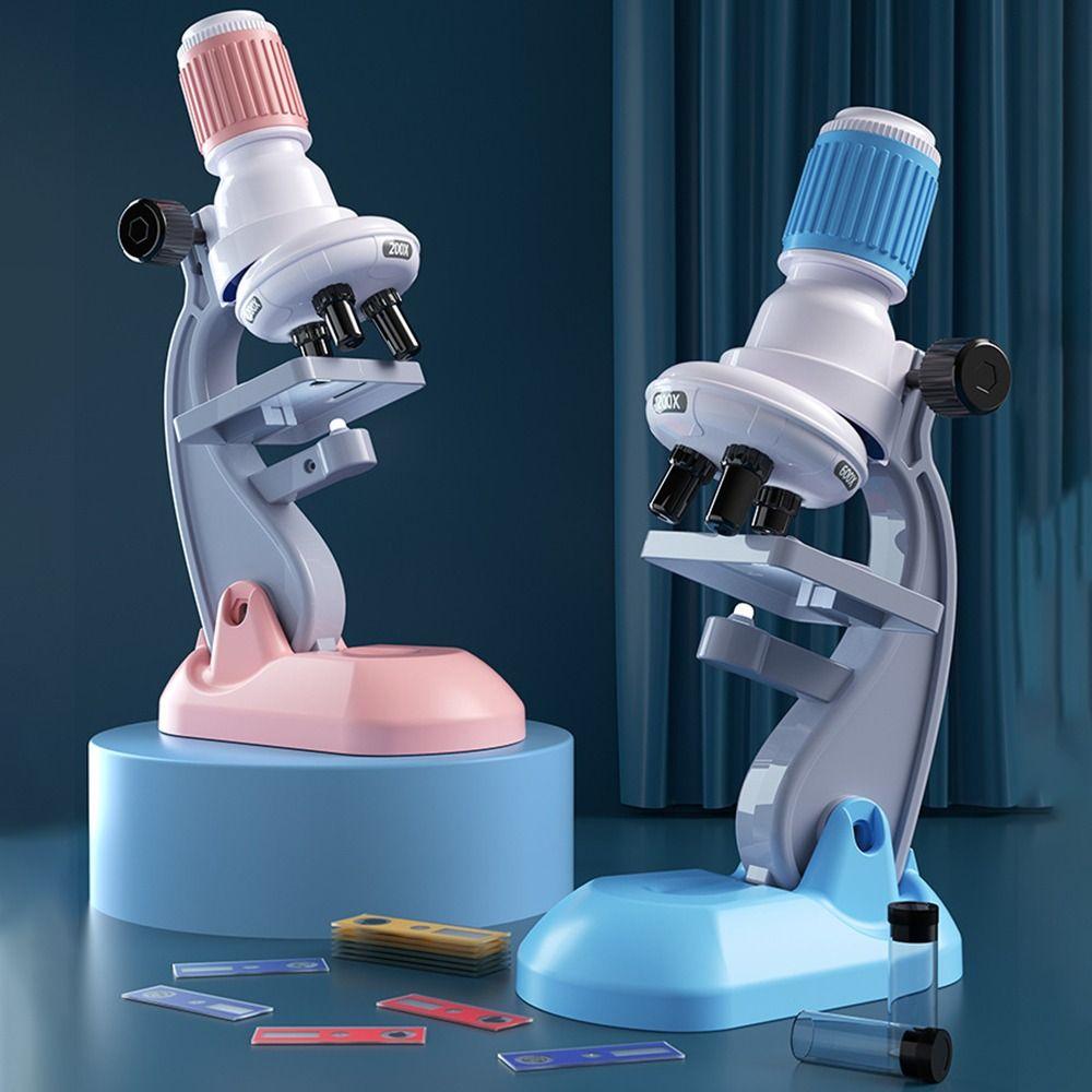 200x 600x 1200x Children Microscope Kit HD Child Biological Microscope Toy School