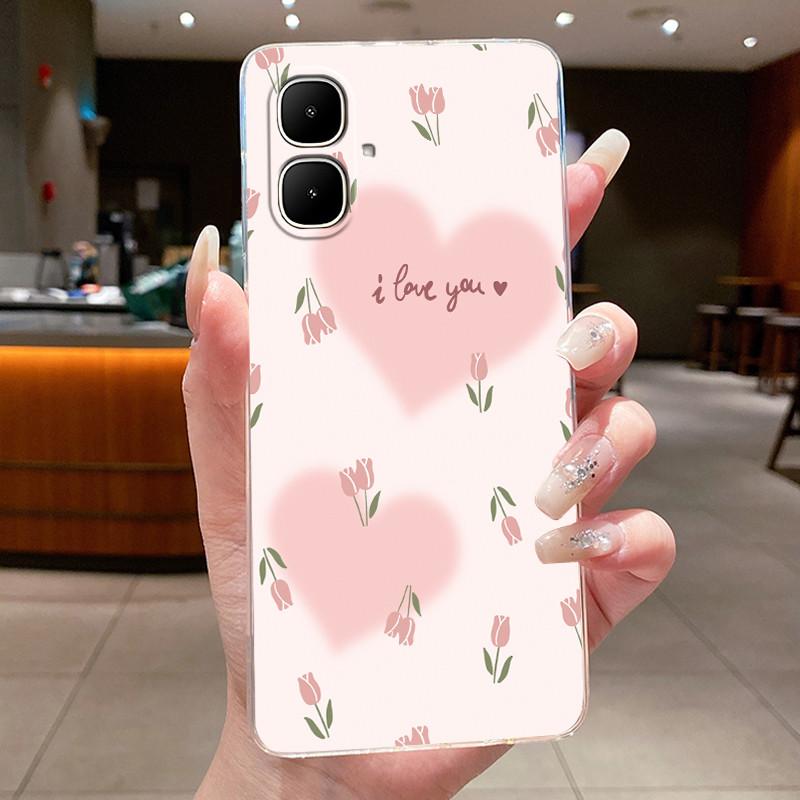Чехол для Tecno Spark Go 2 KM4 Прозрачный Силиконовый Роскошный Эстетичный Бабочка Цветок Мягкий ТПУ Задняя Крышка Чехол для Телефона Techno Spark Go 2