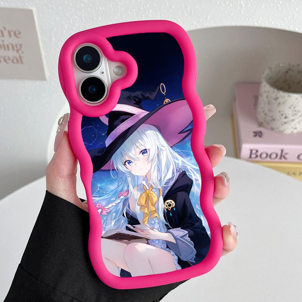 Чехол для мобильного телефона Wandering Witch Elaina с волнистым краем из ТПУ для iPhone 17 16 15 14 13 12 11 Air Pro Max Plus Цветная обложка