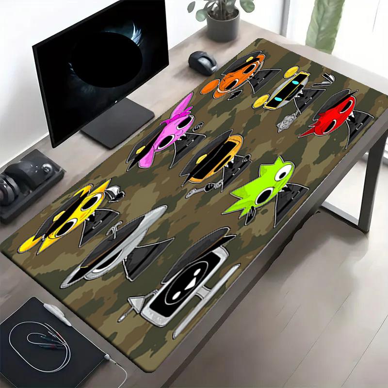 Sprunki Game Print Mouse Pad, Anti‑Slip Desktop keyboard Mat, for PC Laptop Gaming Working Daily Use, Cool Festival Surprise Gift