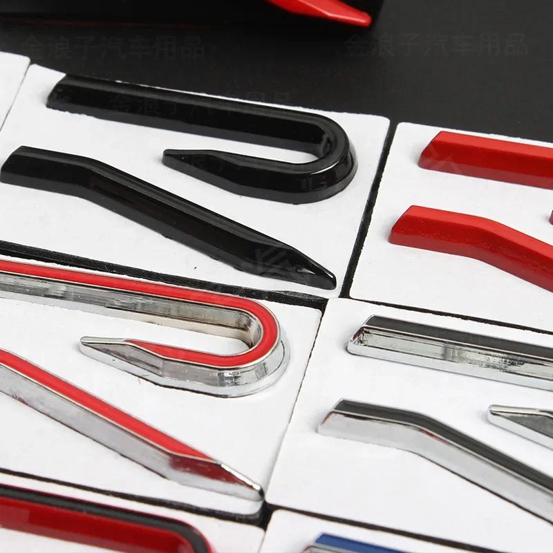 YKPSC1 New R Emblem Car Metal Body Tail Trunk Sticker Accessories For VW GTI Rline Polo Golf MK8 Touareg Passat Magotan CC