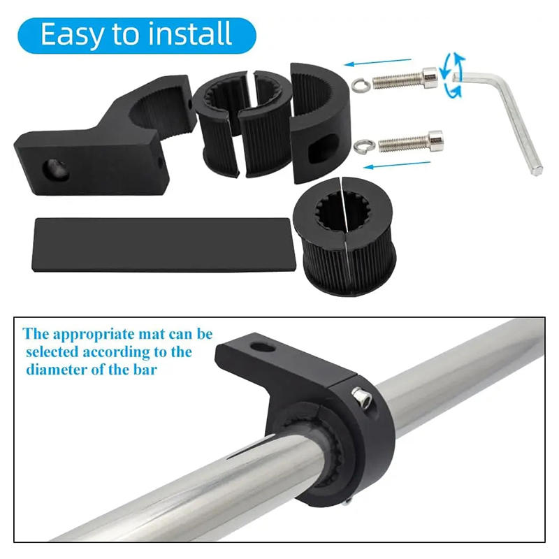 Universal Motorcycle LED Spotlight Mount Bracket - 360° Rotating Aluminum Clamp with Expansion Fixing, Shockproof for Off-Road & Street Use