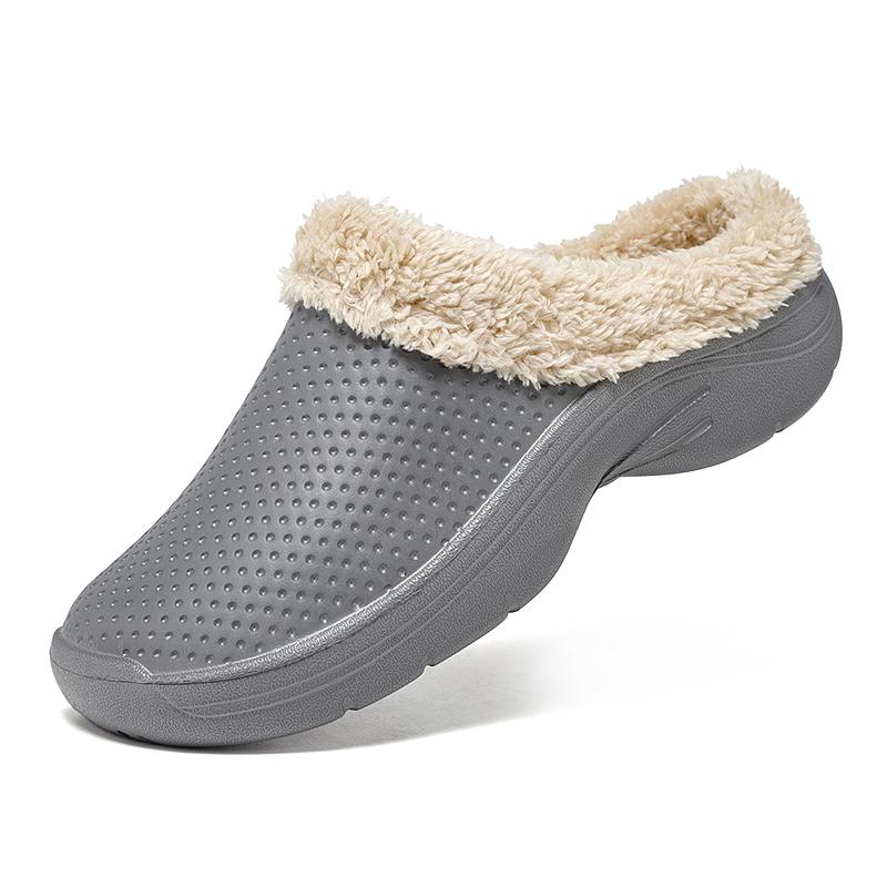Зимние теплые домашние тапочки на меху, женская хлопковая обувь, мужские плюшевые тапочки на толстой платформе, нескользящие домашние мягкие шлепанцы из ЭВА