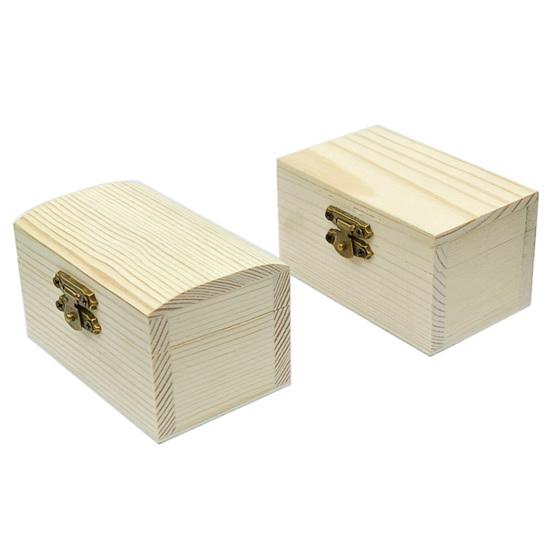 Незаконченный деревянный ящик, сундук из сосны своими руками, с запирающейся крышкой на петлях