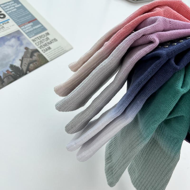 Tie Dye Wool Circle Pure Cotton Non-slip Mid-tube Yoga Socks New Rubber Thick Pilates Socks Indoor Sports Socks