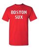 Взрослая футболка Boston Sux Спортивная Ретро Команда Бейсбол Смешной Юмор Пародия Футболка Унисекс