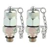 2Pcs Hydraulic Test Adapter High Pressure Hose Fitting Measuring Point Coupling ToolM10 X 1‑M12 X 1.25
