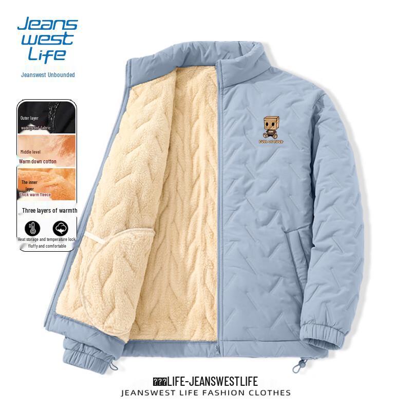 Мужская зимняя куртка Jeanswest с тройной защитой, на подкладке, со стойкой воротником