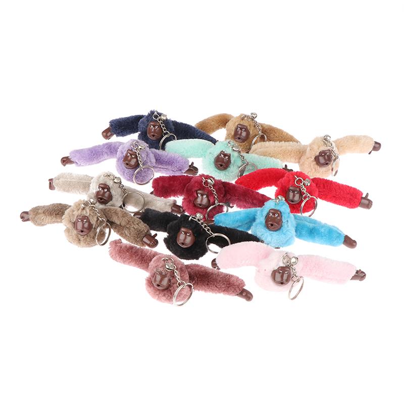Милый плюшевый меховой брелок в виде обезьяны для девочек, брелок в виде орангутана на сумке для брюк, автомобильный брелок