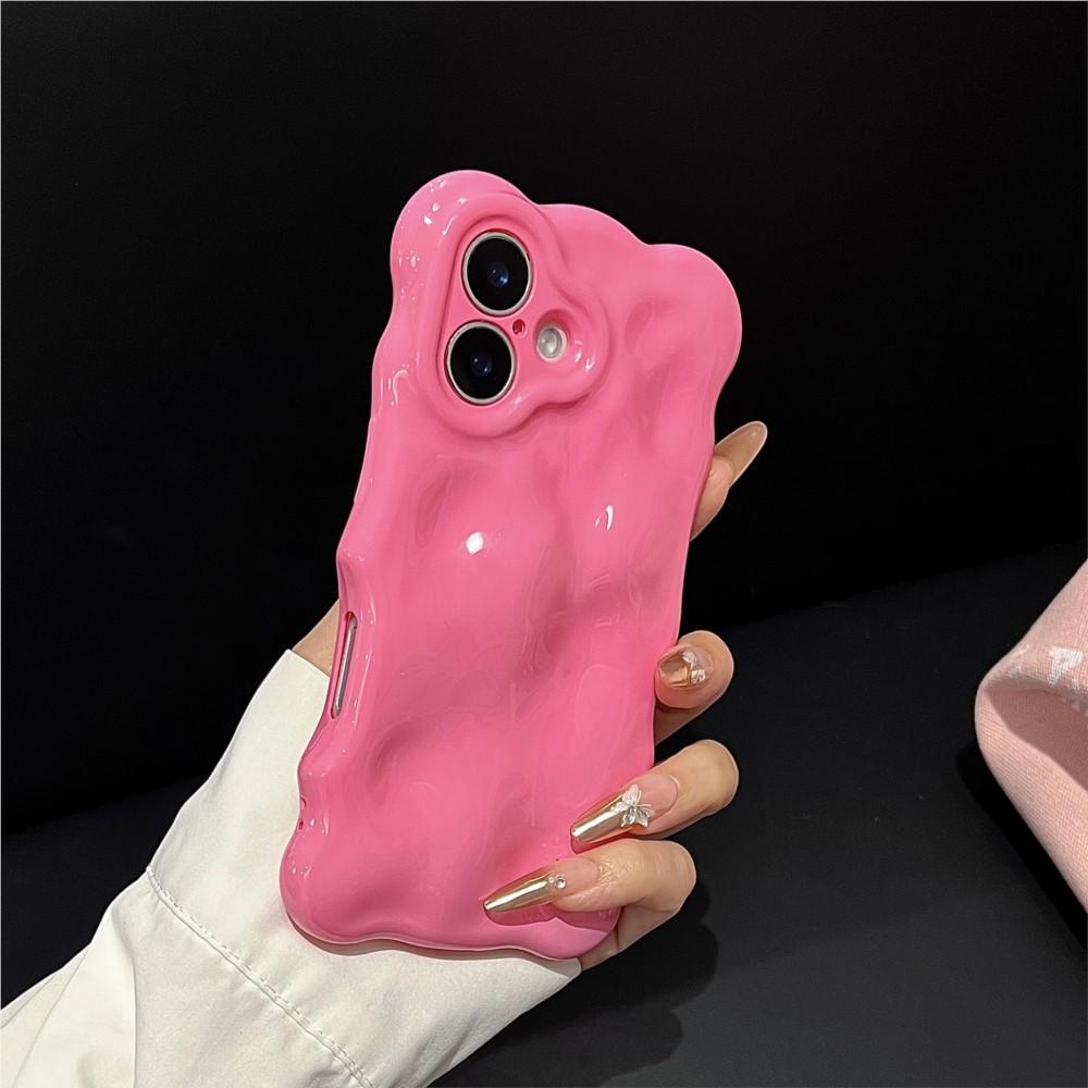 3D чехол для телефона с рисунком «Дофаминовая пузырьковая волна» для iPhone 16 15 Plus 14 13 12 Pro Max 11, милый, однотонный, мягкий, из ТПУ, противоударный, задняя крышка