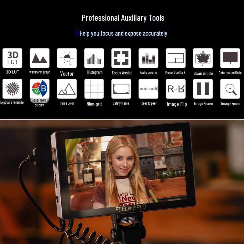 Fuiwede P6X 5,5-дюймовый сенсорный монитор для DSLR/беззеркальной камеры a7m4, 4K 60 Гц, высокая яркость