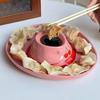Creative Cowboy Hat Ceramic Tray with Divided Dumpling Plate Breakfast Dish  Party Gifts