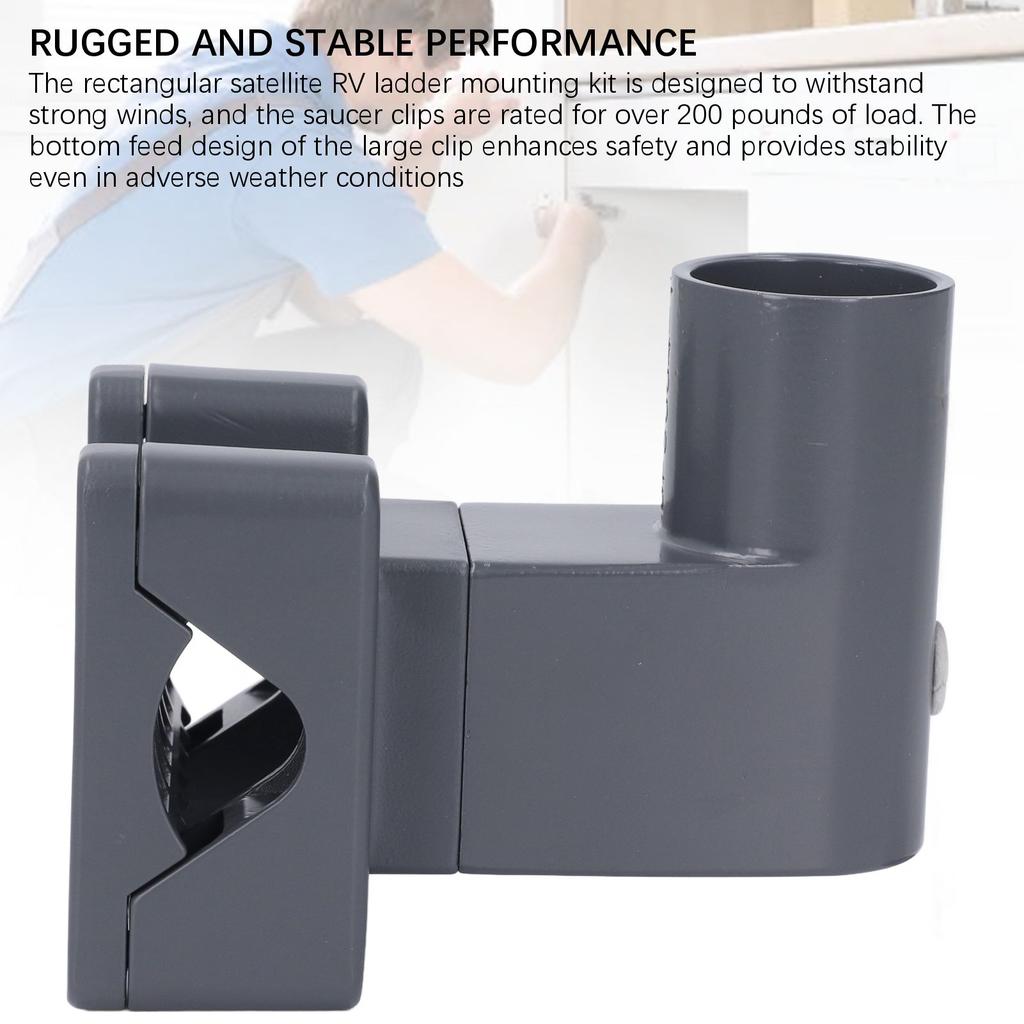 Прямоугольный кронштейн для крепления лестницы на автодоме из алюминиевого сплава, монтажный комплект, диапазон установки