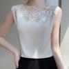 Женский летний кружевной жилет с вставками темперамент свободные внутренние топы