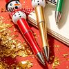 Unique Holiday Souvenirs for Friends 8PCS Christmas DIY Beadable Pens Kit, Snowman Wooden Beads Stationery, Winter Theme Stationery Supplies