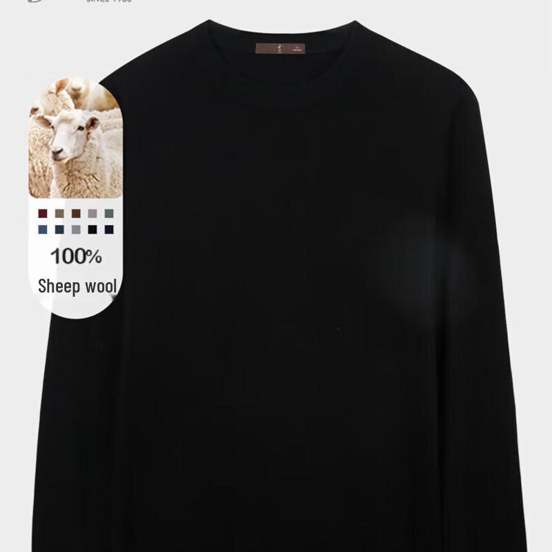 TRIES Мужской шерстяной свитер облегающего кроя с круглым вырезом