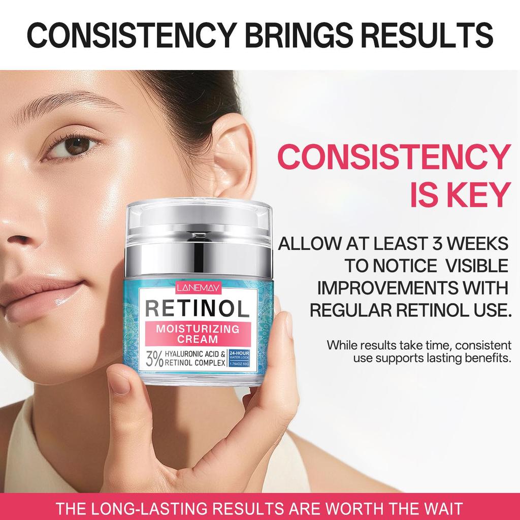 Увлажняющий крем с ретинолом-24 часа глубокого увлажнения-Уменьшает морщины-Подходит для всех типов кожи, 50 г