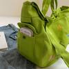 Женские школьные сумки-мессенджеры для женщин, дизайнерские сумки через плечо для женщин, летние зеленые однотонные повседневные сумки из холста большой емкости для женщин 2025 года