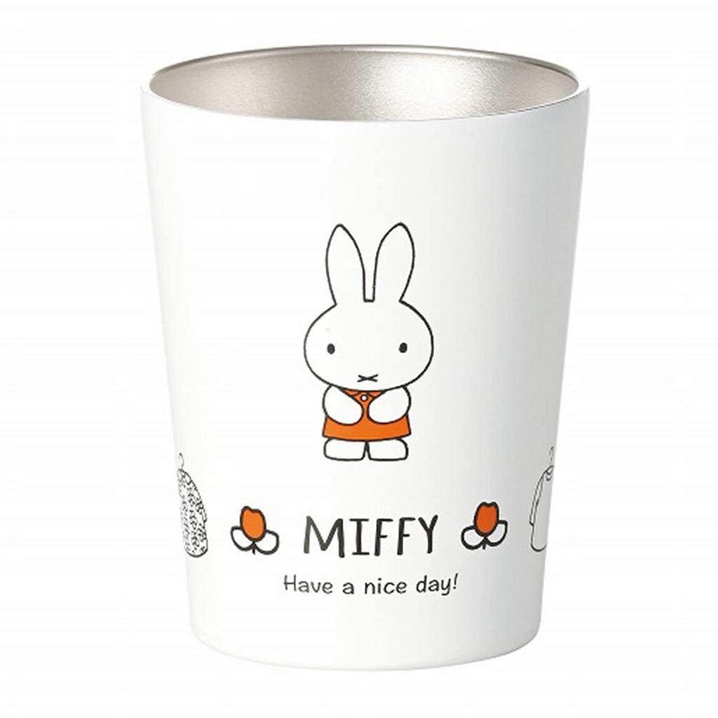 Kaneshotouki Dick Bruna Vacuum Insulated Stainless Steel 403190 "Miffy" Tumbler, Small, 280ml, White,