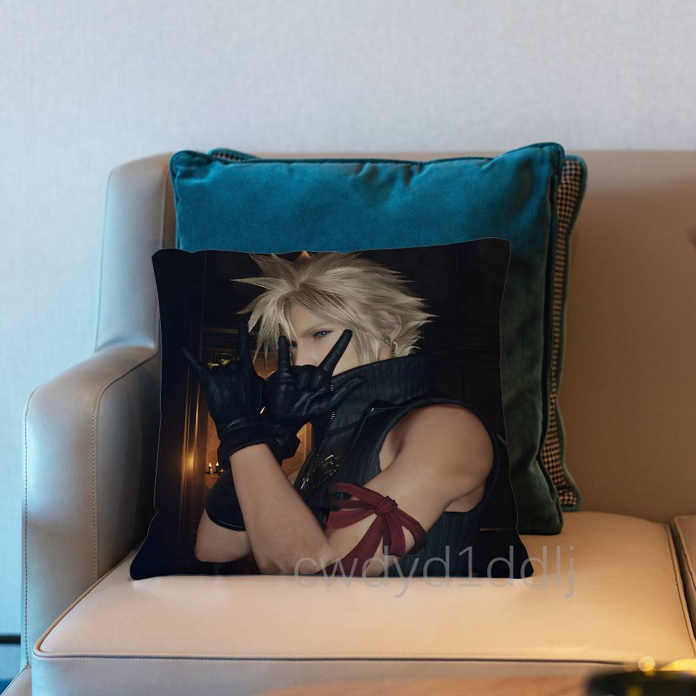 Final Fantasy VII Обложка на подушку Клауд Наволочка Декор Наволочка Печатный чехол для подушки Для дивана