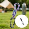 Bottle Holder Clip Cord for Outdoor Walks, 14 cm Rope Carry Piece with Spring Hook for Camp Travel and Day Use