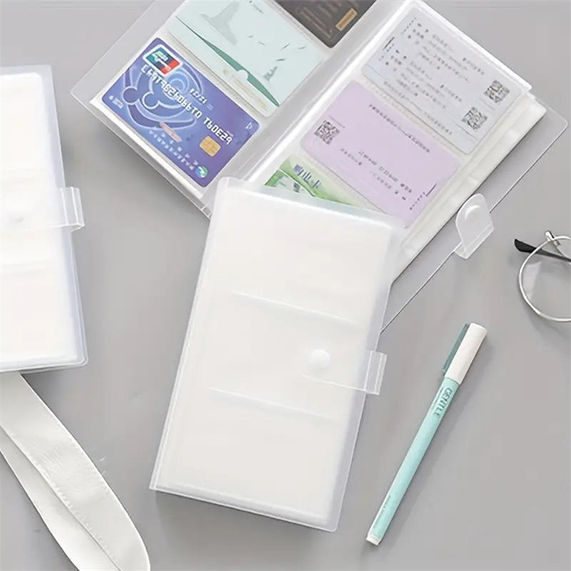 Cards Album Paper Craft Leather Card Holder Books Credit Card Container Collection Book Case