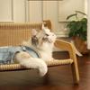 VZZS Rattan Cool Mat Cat Sofa Bed with Scratching Board