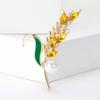 Fashion Golden Wheat Brooch Niche Simple Plant Pin Women'S Clothing Accessories Corsage Accessories