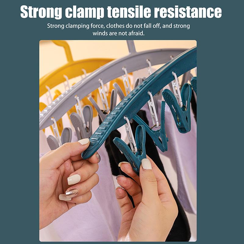 Бытовая многофункциональная бесследная вешалка для одежды, ветрозащитная пластиковая утолщенная сушилка, зажим для носков и нижнего белья, вешалка для одежды