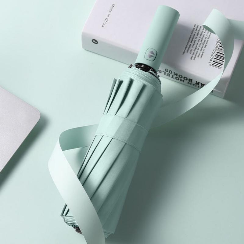 12 спиц Моранди Полностью автоматический зонт Черный клей Солнцезащитный зонт от солнца Плюс Оптовая продажа зонтов от солнца