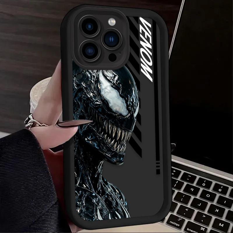 Marvel Venom Carnage Phone Case For iPhone 17 Air 16 16E 15 14 13 12 11 Pro Max X XS X S Max XR SE 2020 SE4 7 8 Silicone Cover
