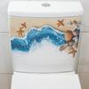 Blue Sea Beach Shell Bathroom Toilet Decorative Wall Sticker