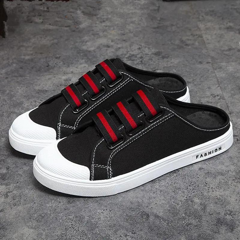 Мужские тапочки повседневные мужские туфли на плоской подошве из парусины дизайнерские роскошные резиновые летние распродажа оригинальные дешевые туфли ликвидация 2024 стильные шлепанцы