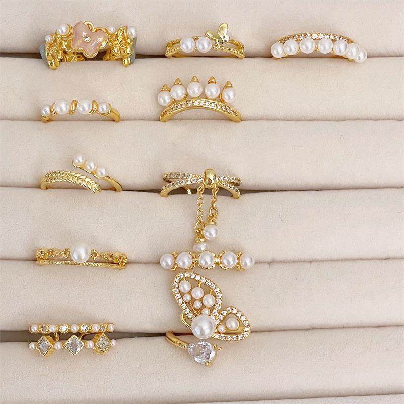 Средневековое Золото Высокий Класс Элегантная Мода Открытое Кольцо Холодный Ветер Легкая Роскошь Геометрическое Кольцо на Указательный Палец Женское