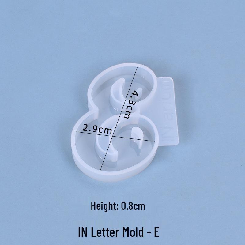 Crystal Resin Silicone Mold: 26 Irregular Letter Pendants for DIY Charms