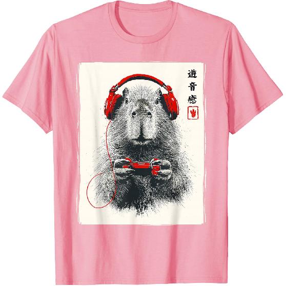 Japanese Capybara Gamer Video Games Graphic Funny Capybara T-Shirt