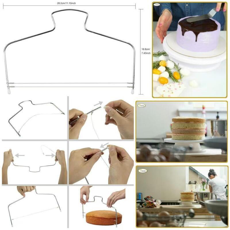 296-Piece Cake Decorating Kit With Rotating Turntable Piping Tips TPU Bags Stainless Steel Tools Home Bakery
